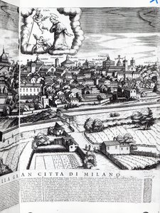 Et utsnitt av et kart over Milano, 1640